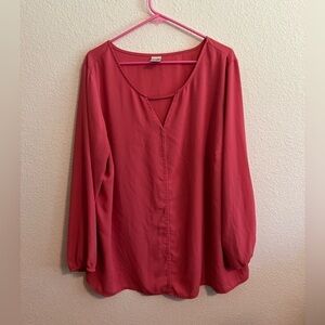 Terra & Sky Pink Blouse 1X